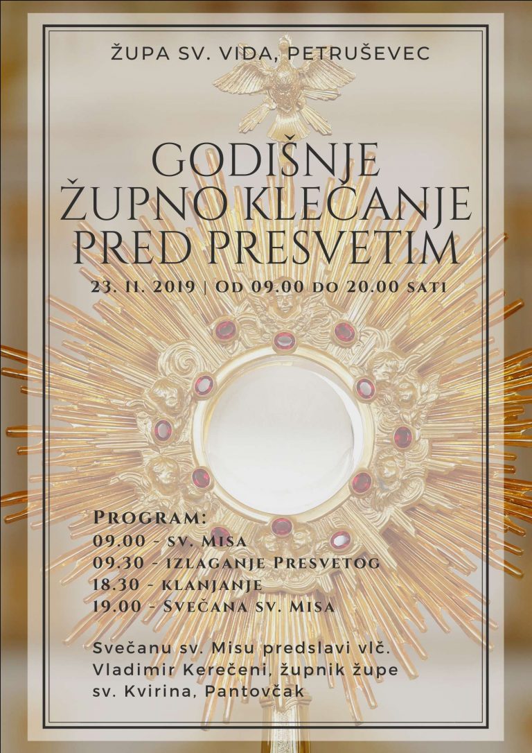 Godišnje župno klečanje – 23. studenog 2019.