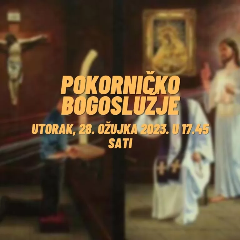 Pokorničko bogoslužje, utorak, 28. ožujka 2023.